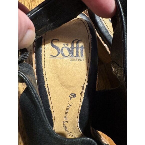SOFFT Mendi Crossover Slingback Sandal Black Leather  Size 8.5M - Picture 8 of 9